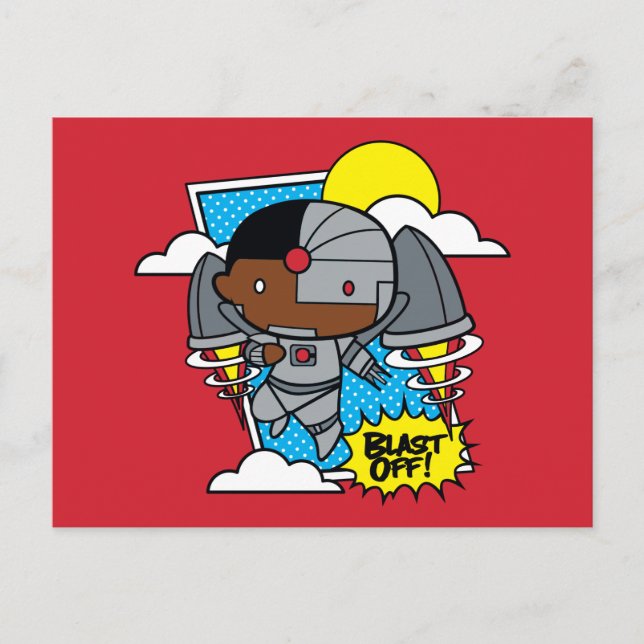 Cartão Postal Chibi Cyborg Desliga! (Frente)