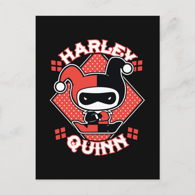 Cartão Postal Chibi Harley Quinn Splits (Frente)