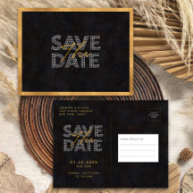 Chic Black Gold Casamento Luxuoso Salve A Data