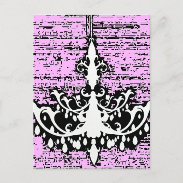 Cartão Postal Chic Elegant Chandelier (Frente)