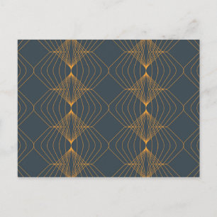 Cartão Postal Chic, elegante, simples padrão gráfico geométrico
