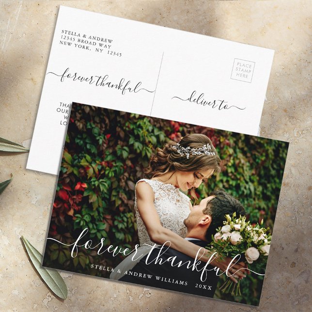 Cartão Postal Chic Forever - Escrita Agradecida Foto (Front & Back)