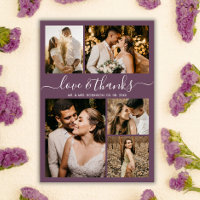 Chic Mauve Love e Obrigados Casamento Obrigado