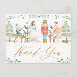 Cartão Postal Chic O Ballet Quebra-Nozes Natal Obrigado
