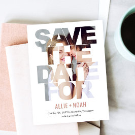 Cartão Postal Chic Peek EDITABLE COLOR Salvar Cartão-Postal de D