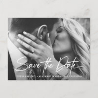 Chic Save the Date Script Custom Noivado Photo