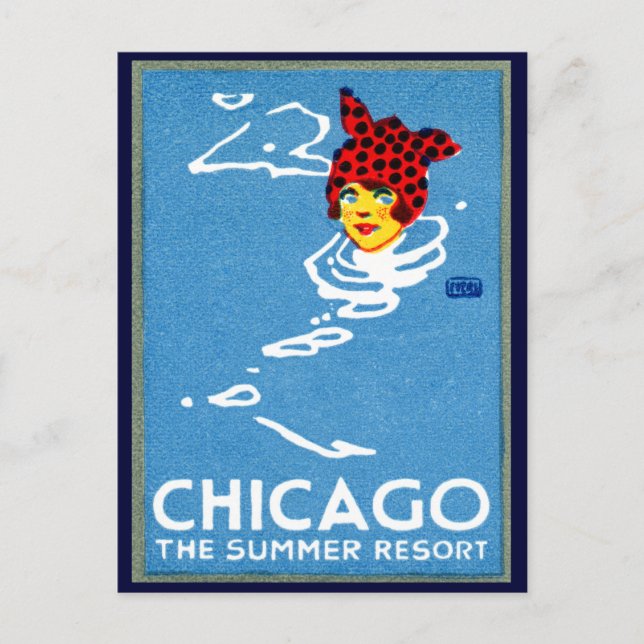 Cartão Postal Chicago 1912, The Summer Resort (Frente)