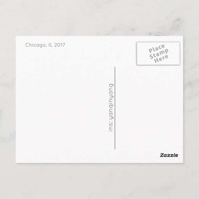 Cartão Postal Chicago 2017 (Verso)