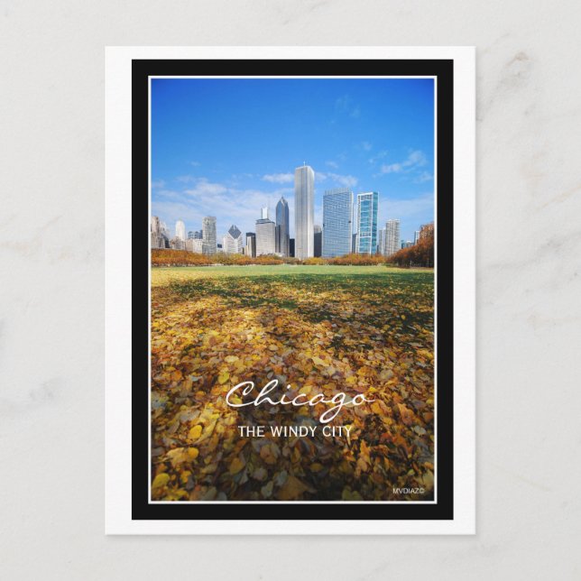 Cartão Postal Chicago, a CIDADE VENTOSA (Frente)