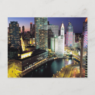 Cartão Postal Chicago à noite