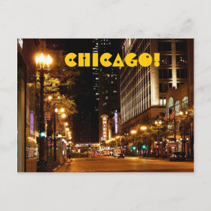 Cartão Postal chicago à noite