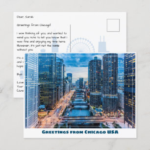 Cartão Postal Chicago Bridges