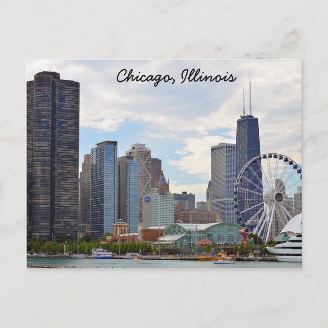 Cartão Postal Chicago, Cartão-postal Illinois (Frente)