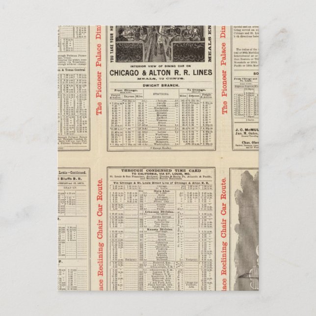 Cartão Postal Chicago e Alton Railroad 3 (Frente)