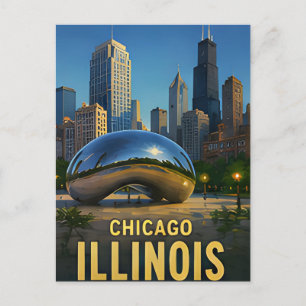 Cartão Postal Chicago Estados Unidos Cidade Americana Exploração
