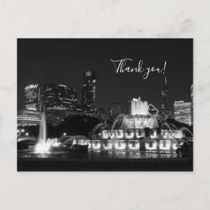 Cartão Postal Chicago Grant Park Grayscale Obrigado Cartão-Posta