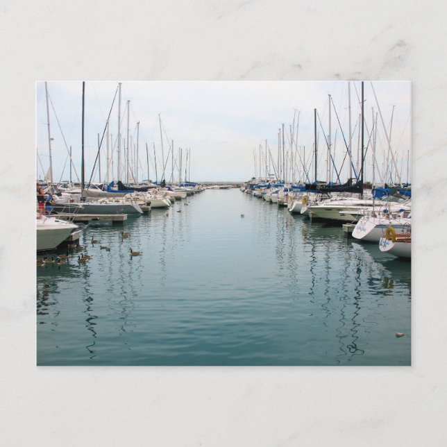 Cartão Postal Chicago Harbour - Cartão-postal para embarcações d (Frente)