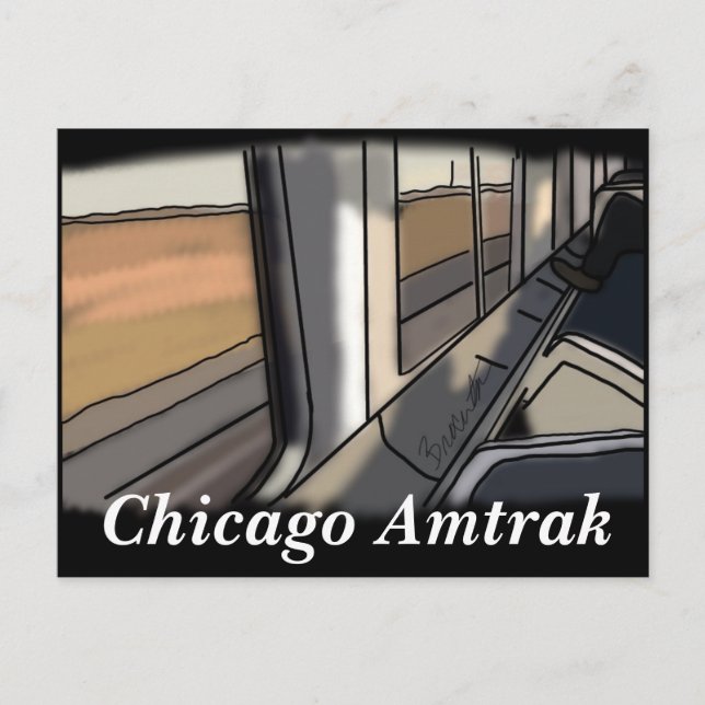 Cartão Postal Chicago, IL amtrak (Frente)