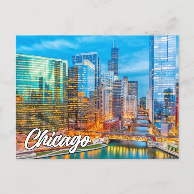 Cartão Postal Chicago, Illinois, Estados Unidos (Frente)