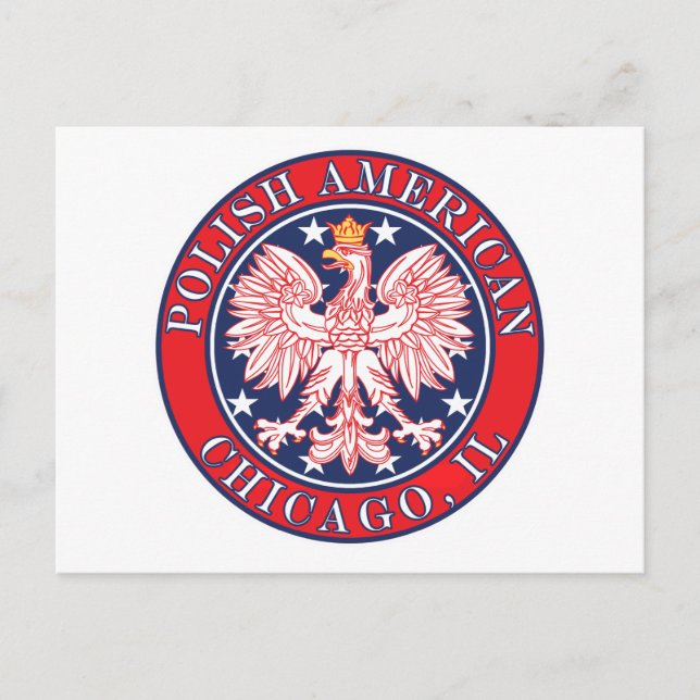 Cartão Postal Chicago Illinois Polonês (Frente)