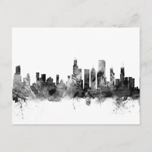 Cartão Postal Chicago Illinois Skyline
