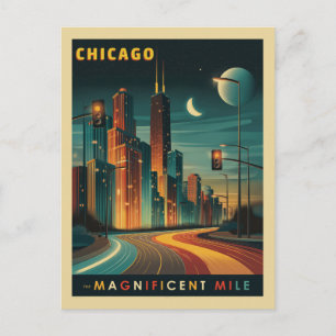 Cartão Postal Chicago Milhão Magnifico Vintage