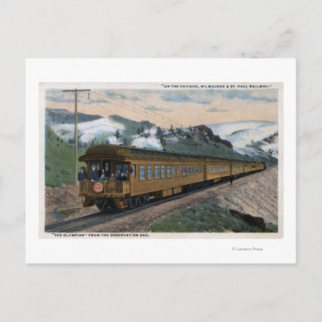 Cartão Postal Chicago, Milwaukee e Ruas. (Frente)