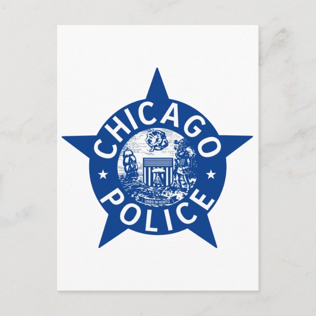 Cartão Postal Chicago Police VINTAGE STAR (Frente)