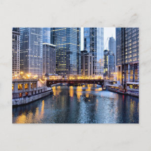 Cartão Postal Chicago reflete
