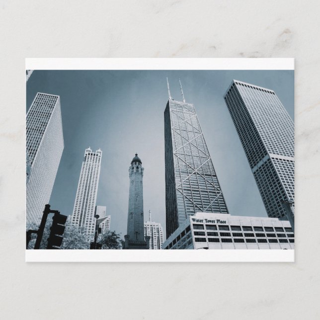 Cartão Postal Chicago Skyline (Frente)
