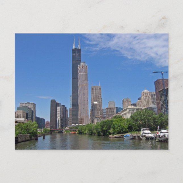Cartão Postal Chicago Skyline 4 (Frente)