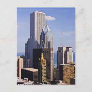 Cartão Postal Chicago Skyline em direção ao lago Michigan
