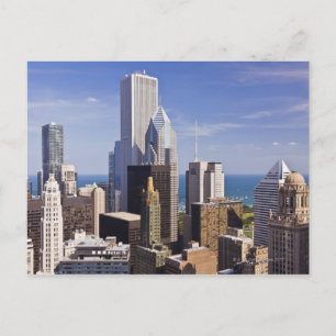 Cartão Postal Chicago Skyline Procurando pelo Lago Michigan