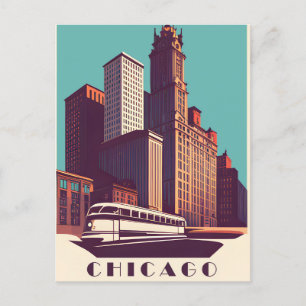 Cartão Postal Chicago, Transportes Públicos, Viagem