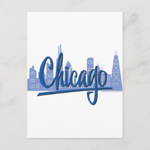 Cartão Postal Chicago Windy City Skyline
