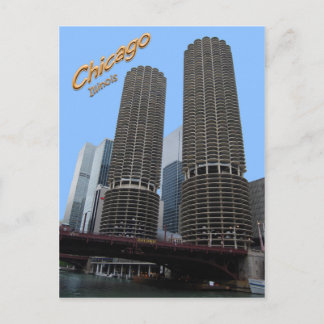 Cartão Postal Chicagos Marina Towers