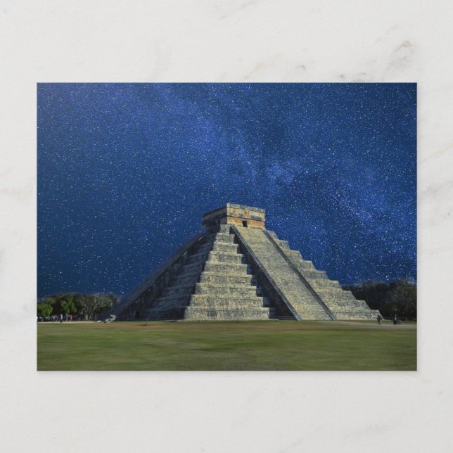 Cartão Postal Chichen Itza, México, pirâmide (Frente)