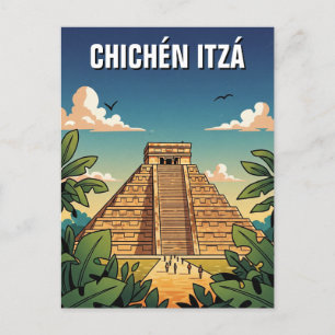 Cartão Postal Chichen Itza Mexico Viagem