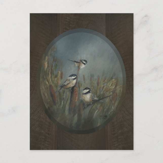 Cartão Postal Chickadee Pond (Frente)