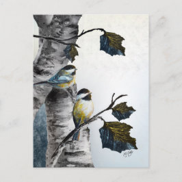 Cartão Postal "Chickadees" [Design 2] Pequeno 