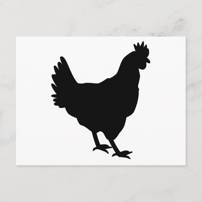 Cartão Postal Chicken Silhouette (Frente)