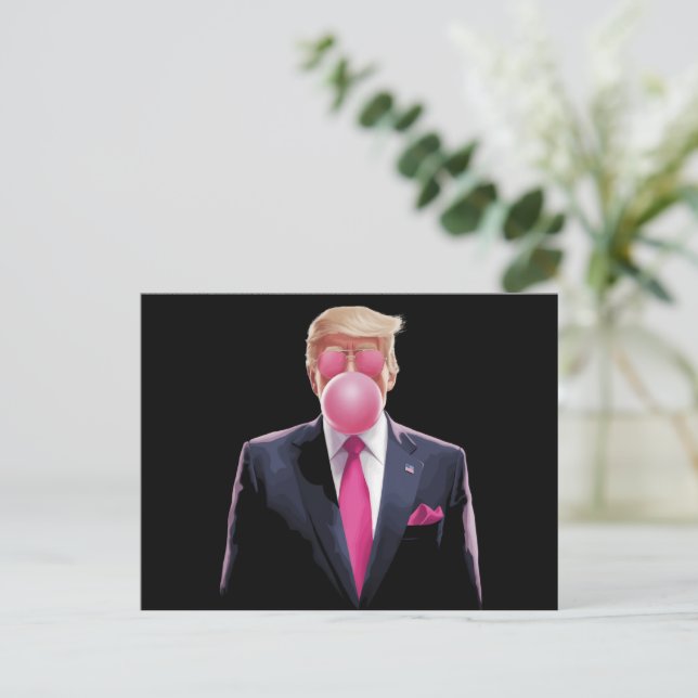 Cartão Postal Chiclete Trump (Em pé/Frente)