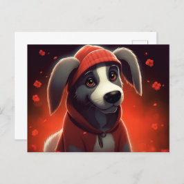 Cartão Postal Chien Rouge