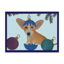 Chihuahua em ornamento de Natal quebrado