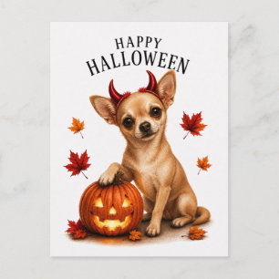 Cartão Postal Chihuahua Halloween