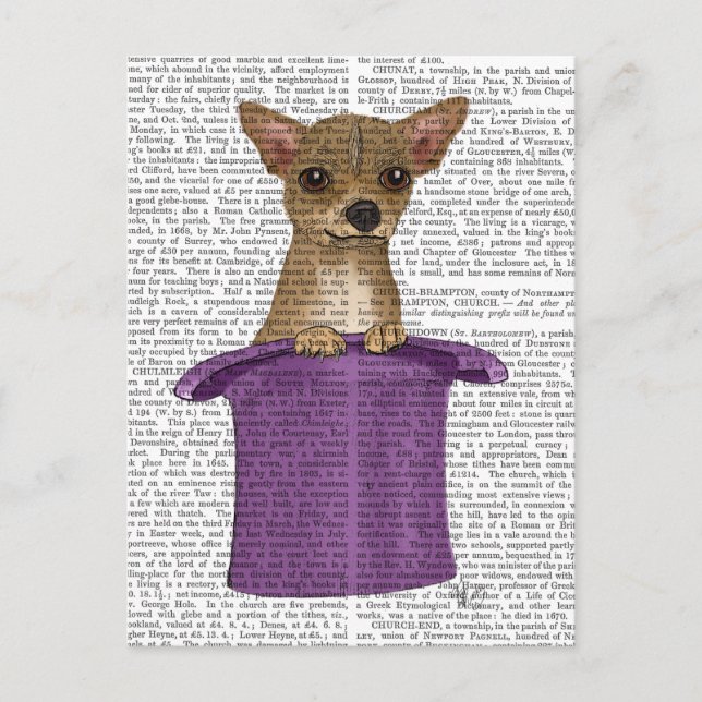 Cartão Postal Chihuahua no Top Hat (Frente)