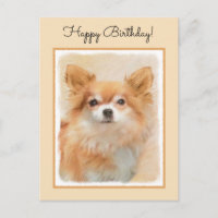 Chihuahua Pintura De Cachorro De Cabelo Longo