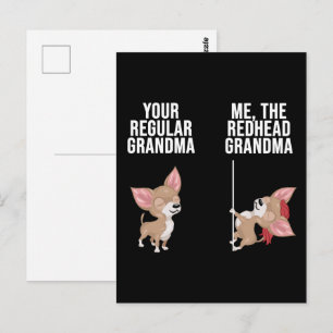 Cartão Postal Chihuahua Sua Avó Normal Me Deu A Ruiva