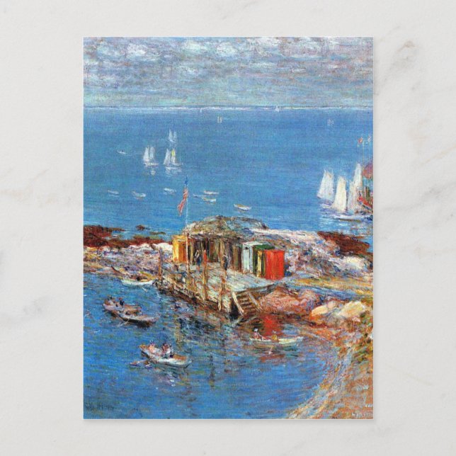 Cartão Postal Childe Hassam - Tarde em agosto Appledore (Frente)