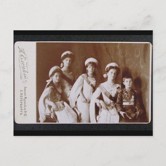 Cartão Postal CHILDREN TSAR - OTMA & Alexis Romanov Rússia #093 (Frente)
